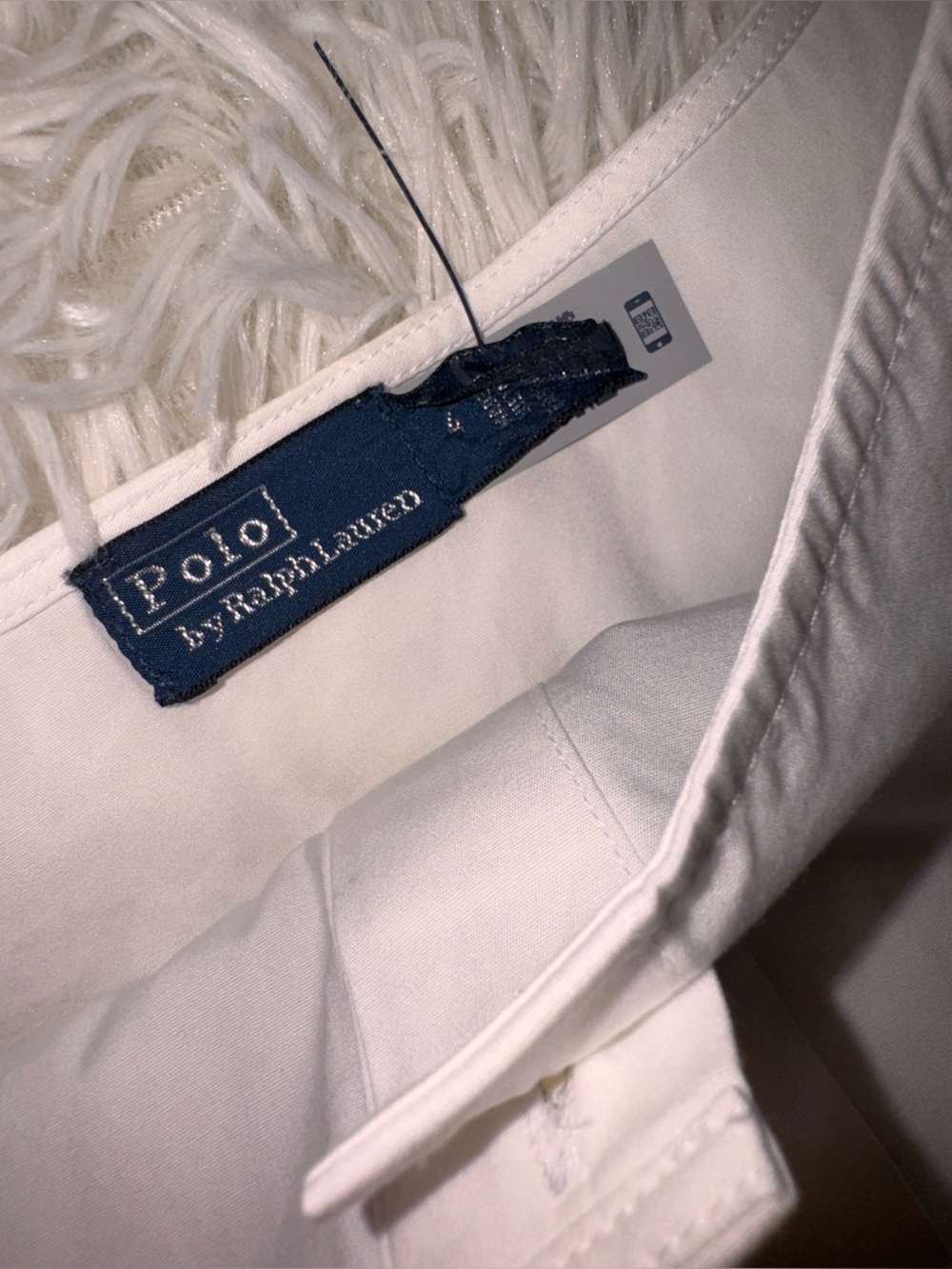 NEW Polo Ralph Lauren Paneled Cotton Button-Up Midi White Dress sz 4 - Picture 6 of 9